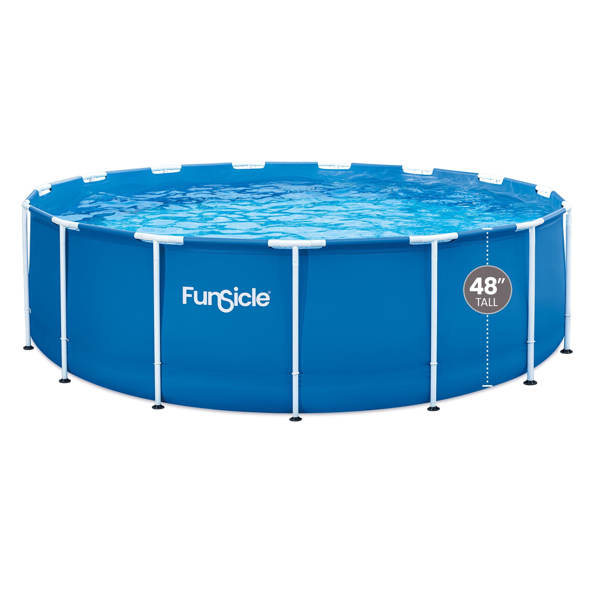 Funsicle 15 Feet x 48 Inches Outdoor Activity Round Frame Above Ground Swimming Pool Set