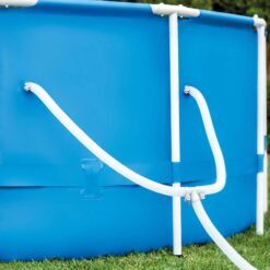 Intex 15-ft x 15-ft x 48-in Metal frame Round Above-Ground Pool with Filter Pump with Ground Cloth with Pool Cover with Ladder