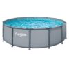 Funsicle 14 Feet x 42 Inches Oasis Round Above Ground Swimming Pool Set Cool Gray