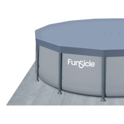 Funsicle 14 Feet x 42 Inches Oasis Round Above Ground Swimming Pool Set Cool Gray
