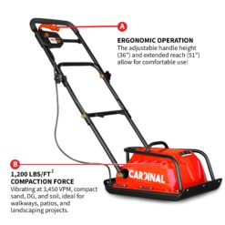 Cardinal 1.25 Amp Corded Electric 120V60Hz 12.6-in x 15.7-in Plate Compactor