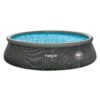 Funsicle 18 Feet x 48 Inches QuickSet Inflatable Ring Top Outdoor Above Ground Pool w/Pump