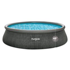 Funsicle 18 Feet x 48 Inches QuickSet Inflatable Ring Top Outdoor Above Ground Pool w/Pump