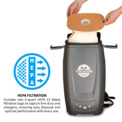 Tomahawk Power Commercial Pet Bagless Backpack Vacuum Cleaner with HEPA Filter