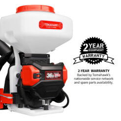 Tomahawk Power Tomahawk Broadcast Spreader 5-lb Capacity Compatible with Ice Melt, Salt, Fertilizer, Seed