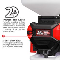Tomahawk Power Tomahawk Broadcast Spreader 5-lb Capacity Compatible with Ice Melt, Salt, Fertilizer, Seed