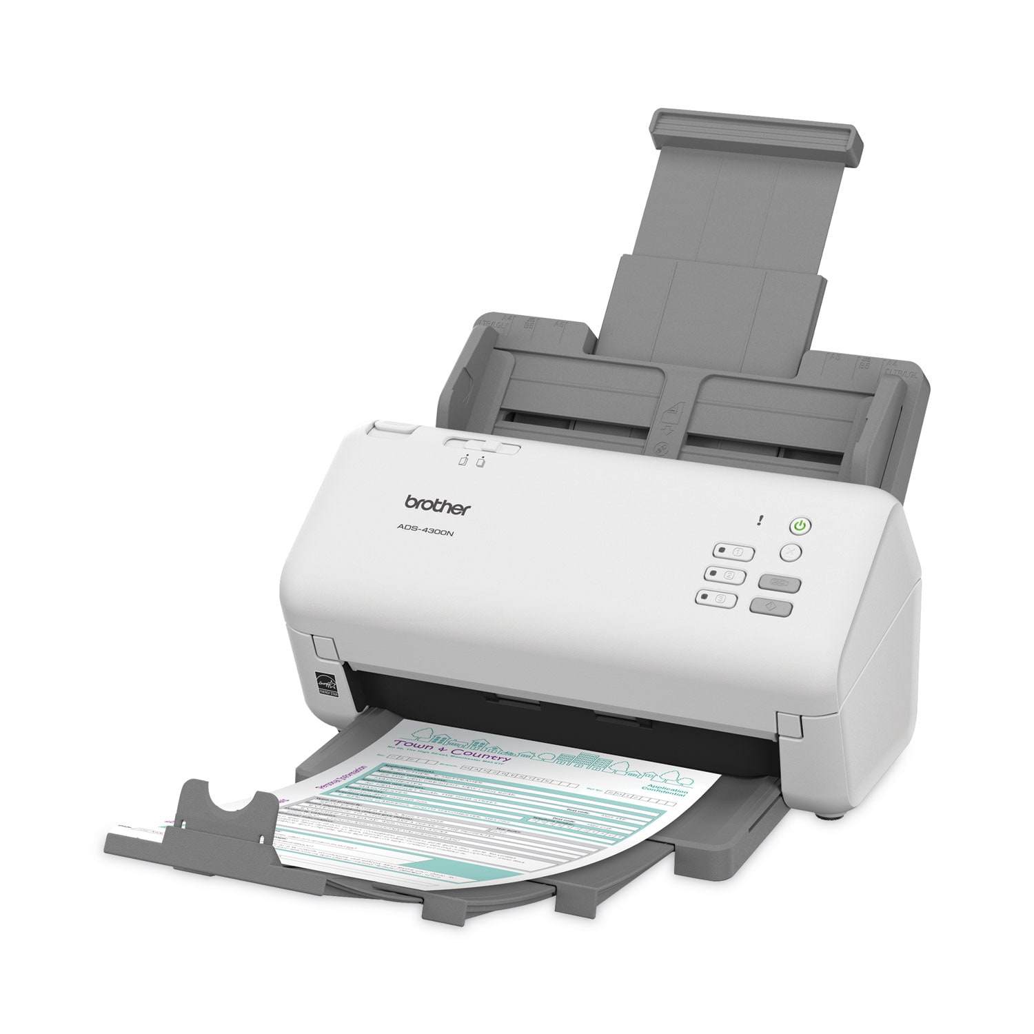 Brother ADS-4300N Professional Desktop Scanner 600 dpi Optical Resolution 80-Sheet Auto Document Feeder