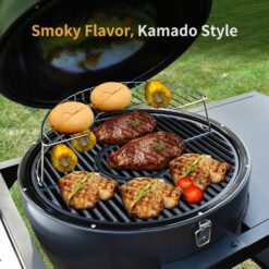 Brand-Man Grills Rodeo Elite 22-in W Black Kamado Charcoal Grill