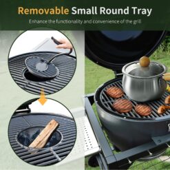 Brand-Man Grills Rodeo Elite 22-in W Black Kamado Charcoal Grill