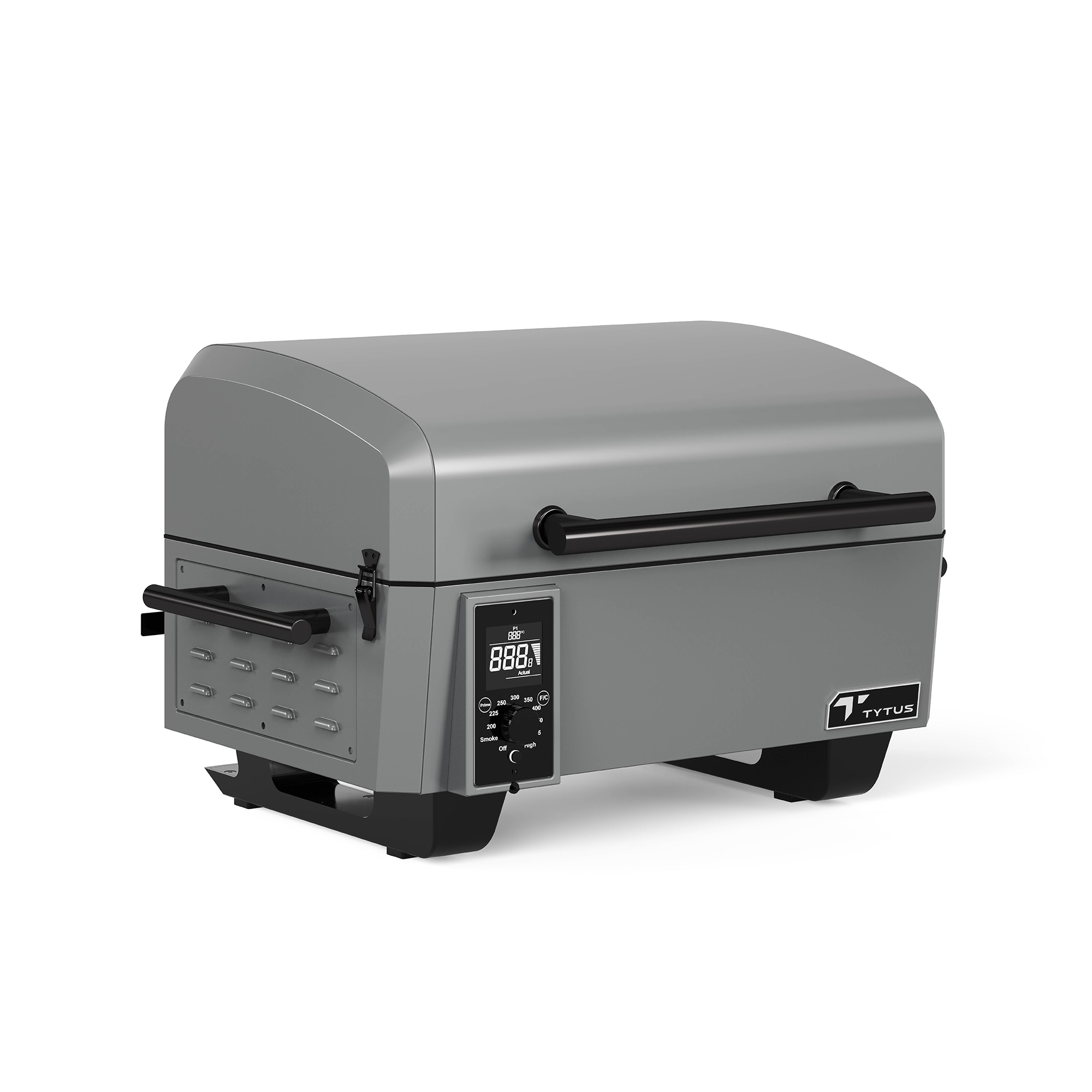 TYTUS Emberwood 282-Sq. in Gunmetal Gray Portable Wood pellet Grill