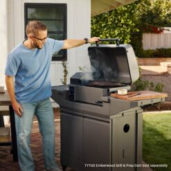 TYTUS Emberwood 282-Sq. in Gunmetal Gray Portable Wood pellet Grill