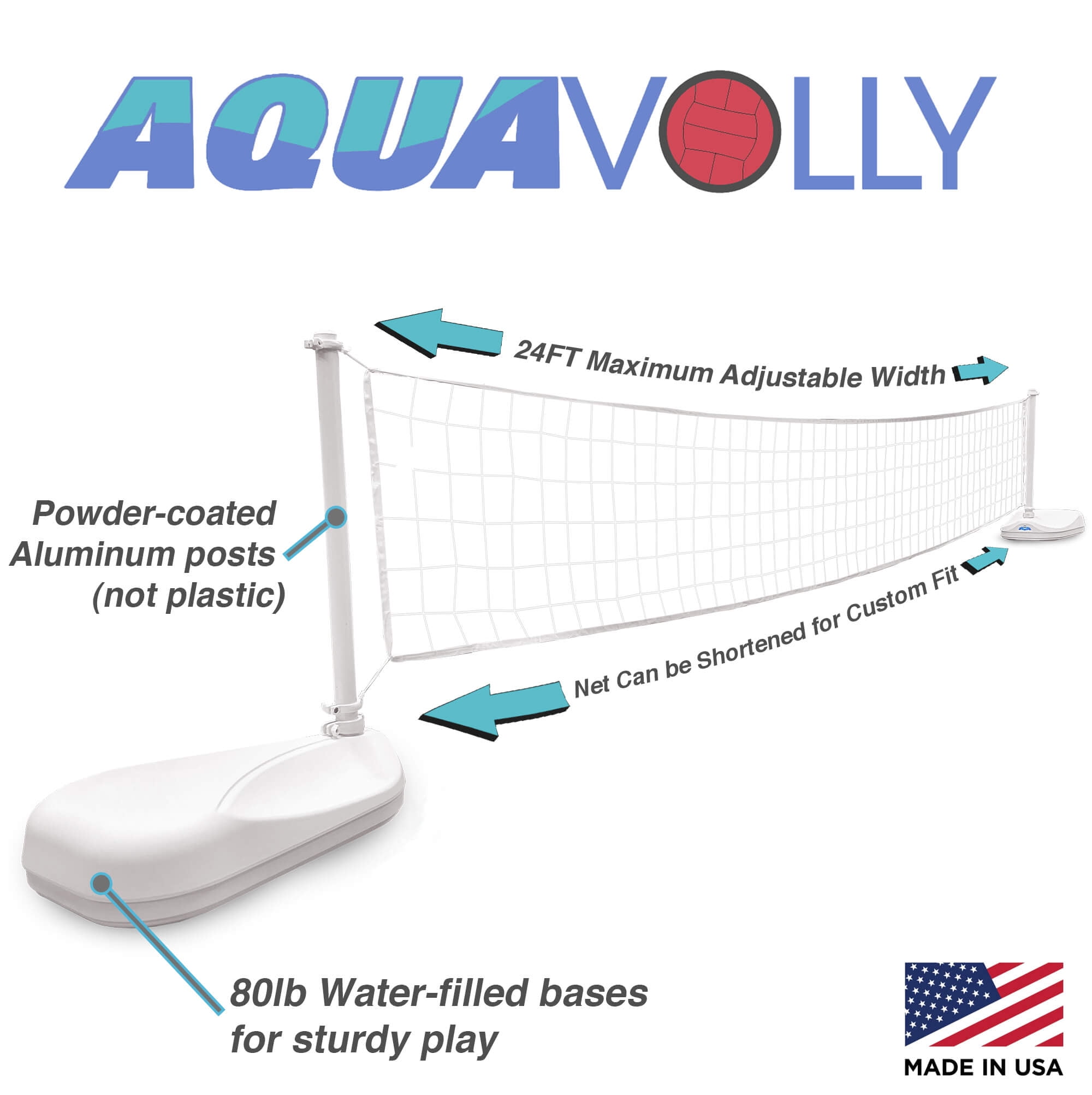 Dunn-Rite AquaVolly Pool Volleyball Set (Net & Ball)