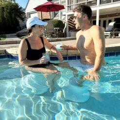 Dunn-Rite Products Made in USA Submersible Swim Up Pool Stools for Underwater Use, Bar Stool for Inside Pool and Patio Deck Seating, 30 Inch (1 Stool)