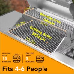 COWSAR Stainless Steel with light 4 -Burner Liquid Propane Gas Grill 1 -Side Burner