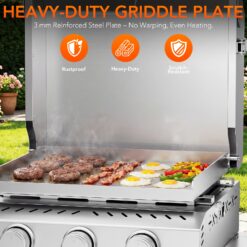 COWSAR Stainless steel Griddle 3 -Burner Liquid Propane Gas Grill