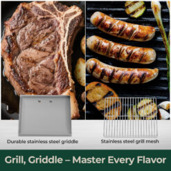 COWSAR Stainless steel Griddle 3 -Burner Liquid Propane Gas Grill