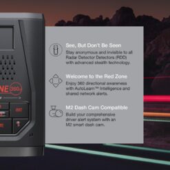 Escort Redline 360c Plug and Play Radar Detector - Extreme Range, Rapid Response Times, Full Stealth, 360 Degree Awareness, Advanced Filtering, Built-in WiFi, Apple CarPlay & Android Auto Compatible