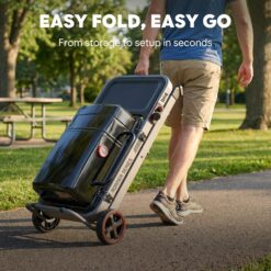 Feasto 360-Sq. in Black Portable Liquid propane Grill