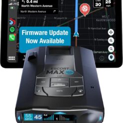 Escort MAX 360c MKII Laser Radar Detector - Dual-Band Wi-Fi and Bluetooth Enabled, 360° Directional Arrows, Exceptional Range, Shared Alerts, Apple CarPlay and Android Auto Compatible, Black