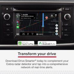 Cobra RAD 490i Laser Radar Detector – New Model with Long Range Detection, Bluetooth, Apple CarPlay and Android Auto Compatible, LaserEye Front and Rear Detection, DSP, Firmware Updatable