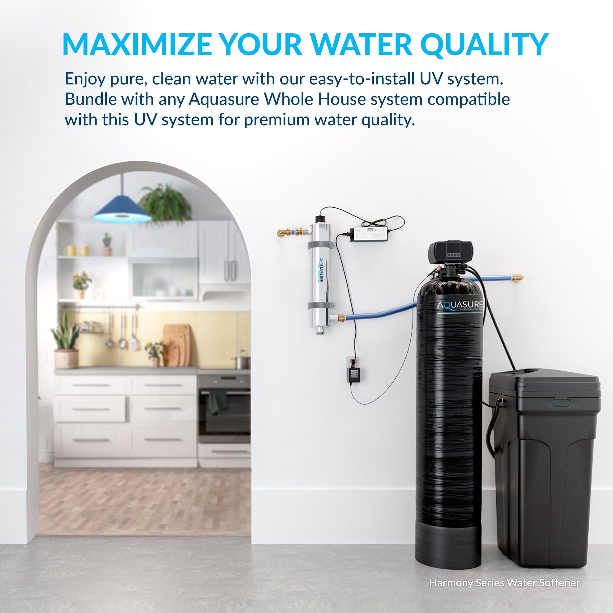 AQUASURE Quantum UV Single-stage 18-GPM Ultraviolet UV Soft water Whole House Water Filtration System