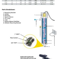 PurTest PT UV SERIES Single-stage 12-GPM Ultraviolet UV Well water Whole House Water Filtration System