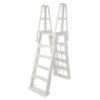 Vinyl Works 56-in Resin Drop-in pool steps with outside ladder Hand Rail