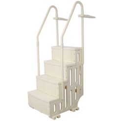 Siavonce Drop-in pool steps 60-in Polyethylene Drop-in pool steps Hand Rail