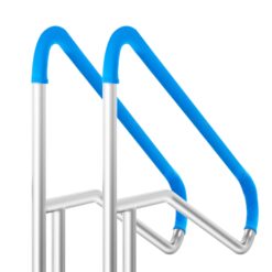Huluwat Pool Handrail 2 PCS 55 x 32 inch Railing Stainless Steel with Base Plate for Indoor Outdoor Rust Proof Grab Bar w Grip Cover Accessories for Decks Spas