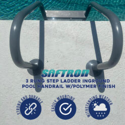 Saftron 53-in Steel A-frame pool ladder Hand Rail