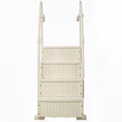 HomLux Heavy Duty Above Ground Pool Steps with Dual Safety Handrails and 400lb Capacity Entry System