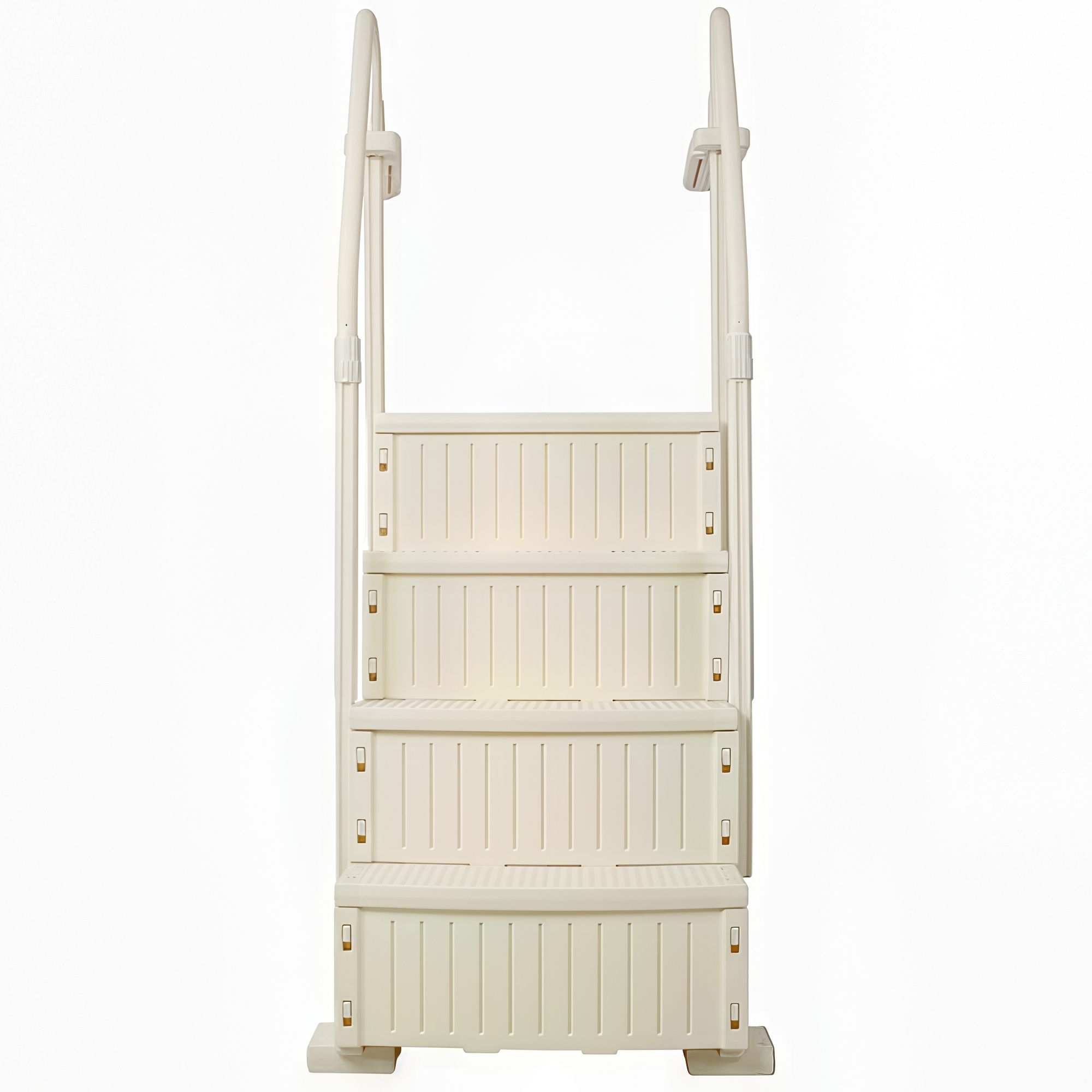 HomLux Heavy Duty Above Ground Pool Steps with Dual Safety Handrails and 400lb Capacity Entry System