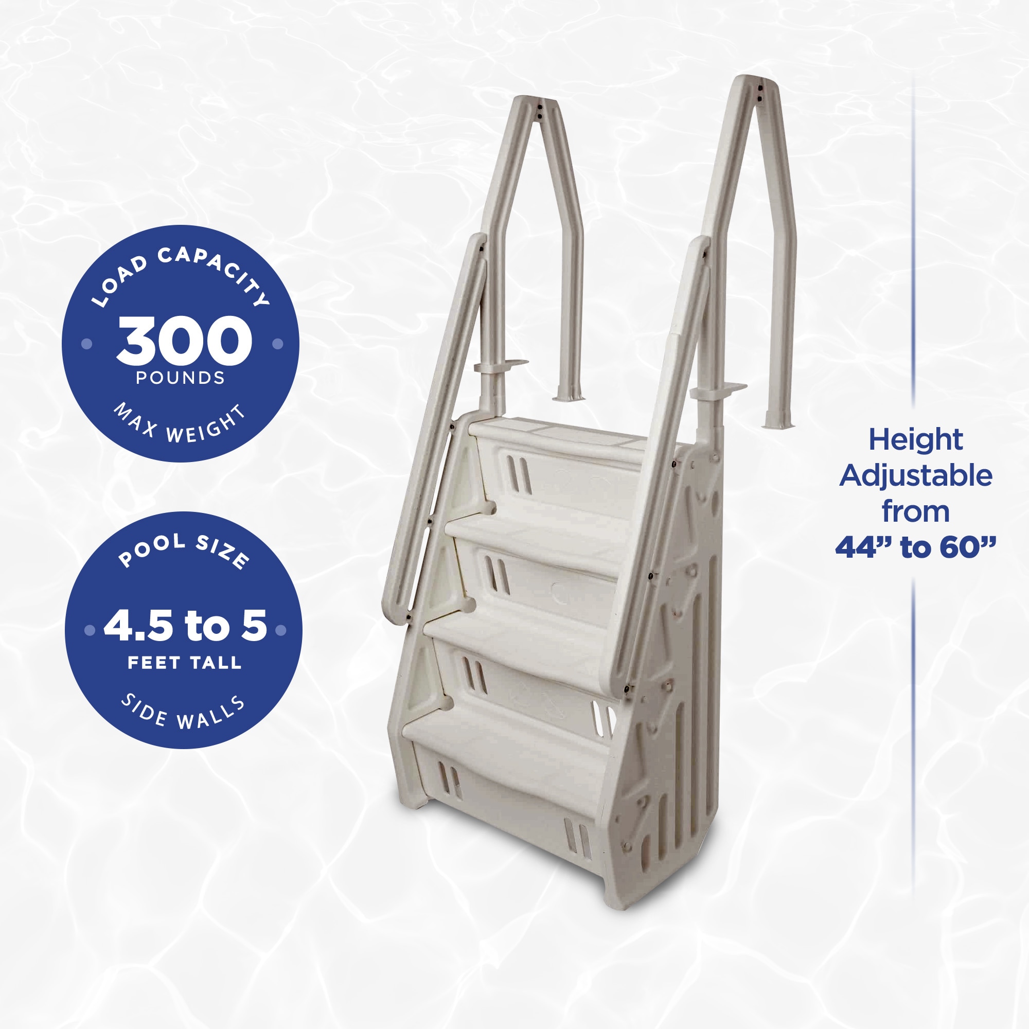 Vinyl Works 60-in Plastic Drop-in pool steps Hand Rail