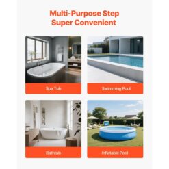 Angel Sar 3 Step Hot Tub Steps With Handrail 550 Pound Capacity Heavy Duty Spa Stairs
