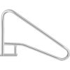 GIVIMO Pool Handrail 55 x 32-in 304 Stainless Steel 250-lb Capacity with Blue Nylon Grip Cover and Mounting Hardware for Swimming Pools