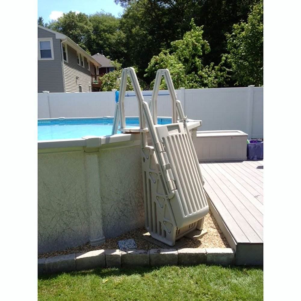 Vinyl Works 24-in Resin A-frame pool ladder Hand Rail