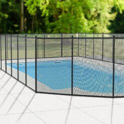 VINGLI 4-ft x 96-ft Black Easy-storaged Pool Fence for Ground Pool Mesh Pool Safety Barrier Panel