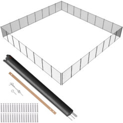 SVOPES 4-ft x 24-ft Black Aluminum Mesh Pool Safety Barrier Panel