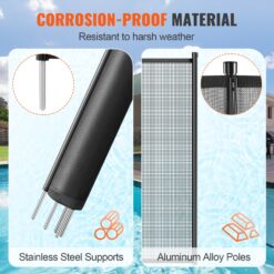 SVOPES 4-ft x 24-ft Black Aluminum Mesh Pool Safety Barrier Panel