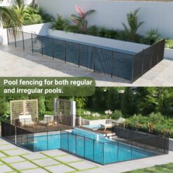 VIWAT 4-ft x 108-ft Black Aluminum Mesh Pool Safety Barrier Panel