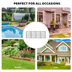 VINGLI 4-ft x 72-ft Black Easy-storaged Pool Fence for Ground Pool Mesh Pool Safety Barrier Panel