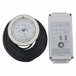Oyezvary 6 inch LED color pool and spa light for wet niche with 50 foot cord controller included stainless steel 316L waterproof 1 Piece