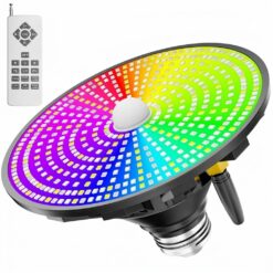 Oyezvary 1 Piece Smart Swimming Pool Light Bulb RGBW LED 45W E26 Base 12 Color Modes Adjustable Brightness Speed Remote and Switch Control Waterproof