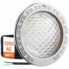 Oyezvary 10 Inch 120V LED Pool Light 35W 4000 Lumen Cool White 6000K Fits Standard 10 Inch Niches Stainless Steel Housing 50 Foot Cord 1 Piece