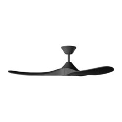Generation Lighting Maverick Coastal 52-in Midnight Black with Midnight Black Blades Uncovered Outdoor Ceiling Fan Without Light and Remote Control Included 3 -Blade