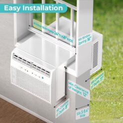 COWSAR Large Room Window Air Conditioner , Remote Included ( 115-Volt , 12000-BTU )