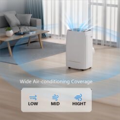 COWSAR 9100 BTU (DOE) 115-Volt Vented Medium Room Portable Air Conditioner Remote Included