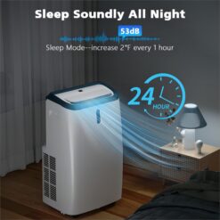 COWSAR 10000 BTU (DOE) 115-Volt Vented Medium Room Portable Air Conditioner Remote Included