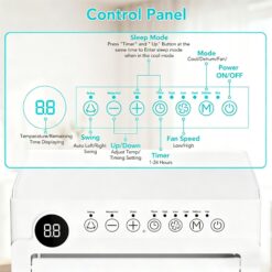 COWSAR NPPC3A/AC5419 6000 BTU (DOE) 115-Volt Vented Small Room Portable Air Conditioner Remote Included