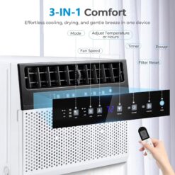 COWSAR Medium Room Window Air Conditioner , Remote Included ( 115-Volt , 12000-BTU )